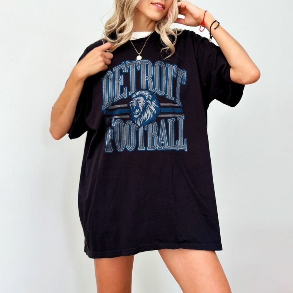 Detroit Football Shirt Vintage Detroit Lions Shirt Football Season